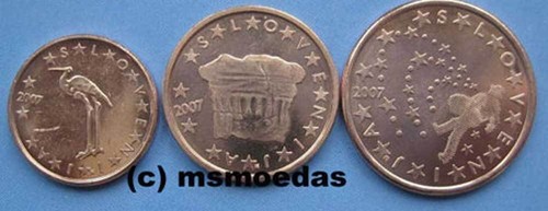 Slovenia monete 2 5 - slovenia, 1+2+5