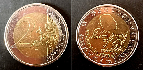 Slovenia moneta 2 euro - -,