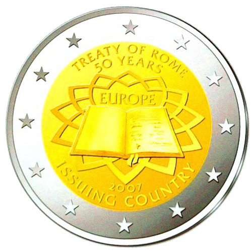 Euro commemorativi trattati - euro,